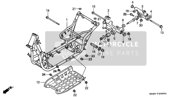 Honda CN250 1990 Frame Body for a 1990 Honda CN250